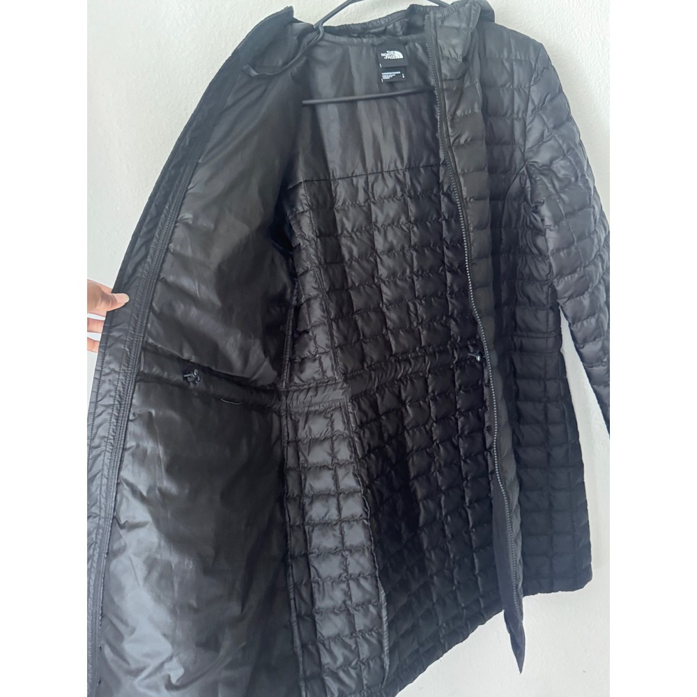 The North Face Womens Thermoball Parka II Black Quilted Hooded Jacket NF0A3XDG L - Picture 3 of 9